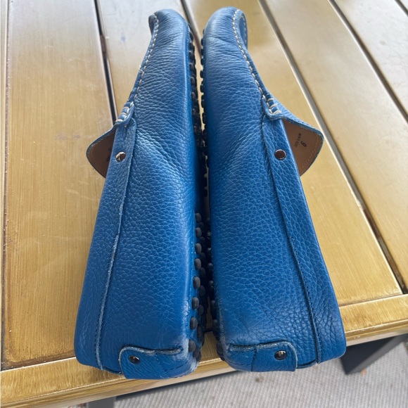 Tod's Blue Leather Loafers , Size:9 - Picture 2 of 12